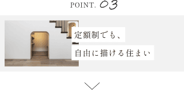 POINT.03 定額制でも、自由に描ける住まい